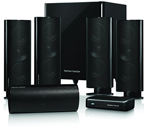 Harman/Kardon HKTS 65, Sistema Altoparlante Surround Home Theatre Cinema 5.1 Canali con Subwoofer Wireless, Nero