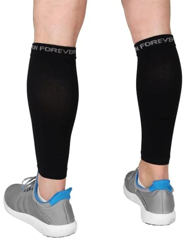 Calf Compression Sleeves for Men and Women - Leg Compression Sleeve - Footless Compression Socks for Runners, Shin Splints, Varicose Vein & Calf Pain Relief - Calf Brace for Running, Cycling, Travel