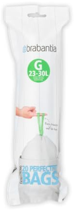 Brabantia Größe G 'PerfectFit' Müllbeutel 23–30 Liter 40 Beutel 2 x Rollen von 20