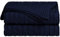 sourcing map Cotton Cable Knit Throw Blanket - Lightweight Soft All Season - Solid Crochet Sweater Texture Knitted Blanket for Couch Sofa Bed Car Home Decoration,47 x 70 Inches, Navy Blue