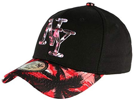 Mütze NY Rot und Schwarz Fashion Baseball Hawaii – Größe: Einheitsgröße – Farbe: Rot – Unisex, rot, Einheitsgröße