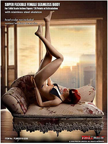 ZSMD 1/6 Menschliches Körpermodell Schlanker Körper Körper Super Flexibel Nahtlos Mit Metallskelett S24A S25B (ohne Kopfform) (Weizen Farbe)