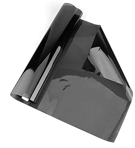 Pulabo - Rotolo di pellicola oscurante per finestrini auto, 1 m x 50 cm, 15% VLT, colore nero, per auto, casa, ufficio, finestra, con raschietto