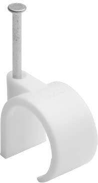 Attache câble - Attache fil électrique - Fixation câble électrique - Fixation et raccordement du câble - Serre câble - Clou de Fixation - Attache Fils Ø 20 A 25 Mm Blanc Sachet De 50 - Debflex 700416