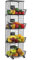 Frutero de 4 Pisos, Cesta de Verduras de Metal, Cesta de Almacenamiento con poleas para Cocina, Frutas, Verduras, Almacenamiento en el baño