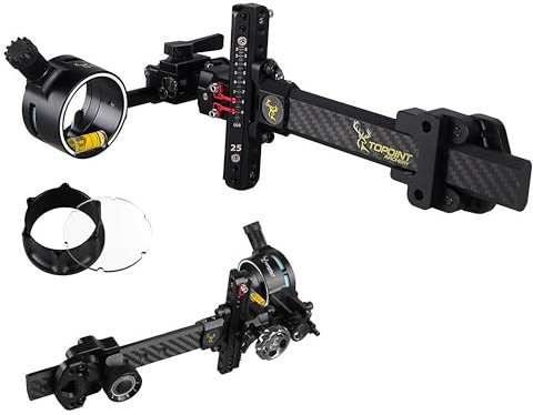 wolfman Bogenschießen Compound-Bogen Anblick 0,019 Faseroptik Mikro einstellbar einzigen Stift Anblick für Schießen Wettbewerb Jagd Zielhilfe TX9610 (8X Visier Set)