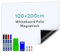 IFUNSOO Whiteboard Folie, Selbstklebend Magnettafel Folie, Magnetisch Selbstklebend Weißwandtafel inklusive 4 Whiteboard-Marker und Schwammradierer,Magnetfolie Weiß Abwischbare (Zentimeter, 100 x 200)