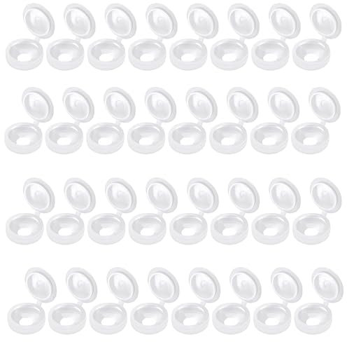 Gaaines 100 Pcs White Plastic Screw Caps, Screw Covers White, Furniture, Cabinets, Wardrobes