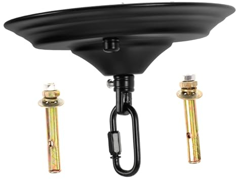 SEWOART Placa de Montaje para Lámpara de Araña Redonda Negra, Dosel Colgante de Techo, Soporte de Luminaria Resistente para Luces de Techo, Accesorios de Instalación, para Uso Doméstico
