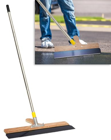 YAGEANNL ytskrapa ståskrapa 560 mm ytspatel med teleskophandtag och plugg skrapa utjämningsmassa, tandad med plugg