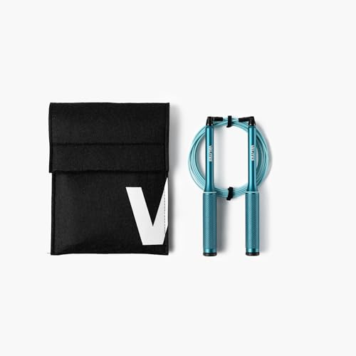 Velites - Comba Fire 2.0 Oficial de CrossFit® Games - Color Blue - Bolsa de Transporte Incluida - Cuerda para Saltos Simples y Dobles