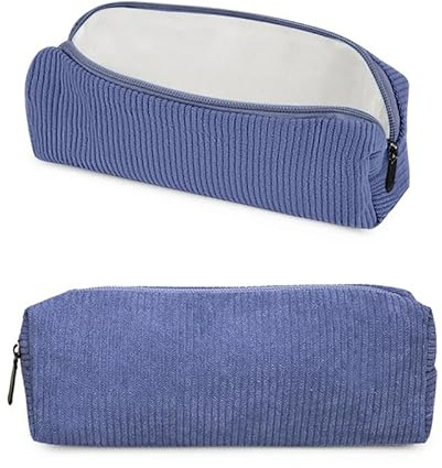 HMCEY Astuccio in Velluto A Coste,Astuccio Penne Scuola,Pencil Case,Astucci Portapenne Grande Capacità,Astucci Cartoleria Aesthetic,Borsa Porta Penne Moderno,Portamatite,Borsa per Trucco da Viaggio