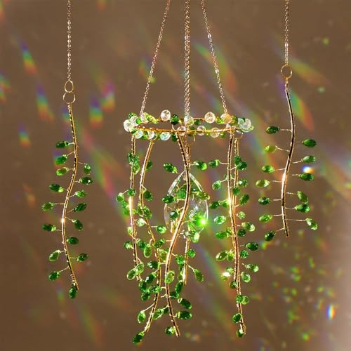 VEEKAY Acchiappasole Cristallo,di Cristallo a Prisma,Pendenti Prismi Cristallo,Pendenti Suncatcher Decorazione,per Decorazioni Casa Giardino Finestra Outdoor