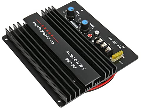 Dioche Scheda Amplificatore di Potenza Sonora ACar da 600 Watt 12V 600W Scheda Amplificatore Subwoofer Super Bass per Auto Installazione Semplice Lega di Alluminio Aeronautico
