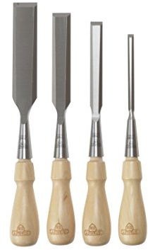 Stanley 1-16-791 Chisel-Set Sweetheart (4-piece), Silver/Tan Brown