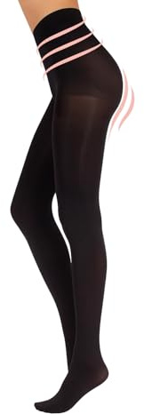 CALZITALY Medias Tupidas Reductoras | Panty Opaco Moldeador | Azul Marino, Negro | 80 DEN | S, M, L, XL, XXL, 3XL, 4XL | Calcetería Italiana (XL, Negro)