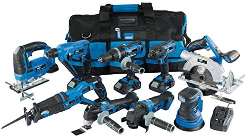 Draper Storm Force 14 Piece 20V Cordless Power Tools Kit | 2x 20Ah Batteries | 1x 20v 4.0Ah Battery | Charger Included | Multi Task DIY Set | Storage Bag | 17763