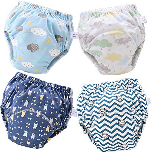 FannyFan 4er Baumwolle Töpfchen-Trainingshose Baby Trainerhosen Höschen Töpfchentraining Unterwäsche Toilettentraining Bis 4 Jahre (Junge, 3 Jahre)