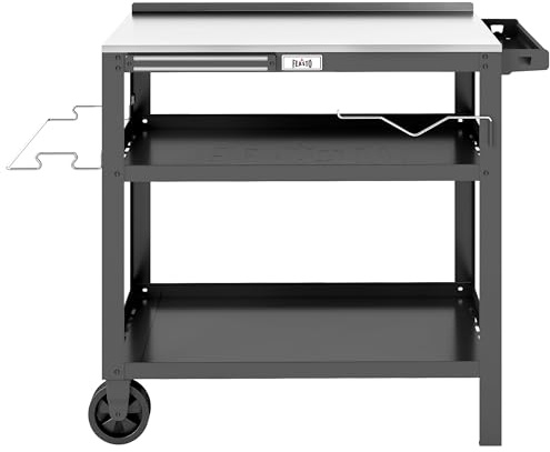 Feasto Grillwagen Outdoor Grilltisch Outdoor Servierwagen Pizzatisch