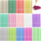 Heißklebesticks Glitzer 7 mm Bunter Heißkleber-Klebestift 14 Farben 84 Stück Packung klebesticks für die Dekoration gefärbt, Creative DIY Craft Coloured Hot Melt heißklebesticks