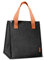 AIPIE Lunchtasche 8 Liter Kühltasche Picknicktaschen Bento Boxen Isoliertasche Faltbar Lunch Taschen Thermotasche Tragetasche mit Reißverschluss und Baumwollgriff zur Arbeit Schule (Schwarz)
