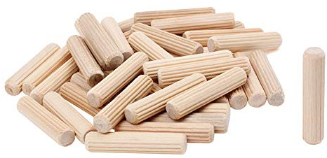 100 Pack 5/16 x 1-1/2 Wood Dowel Pins Straight Grooved Pins for Furniture Door and Dowel jig (5/16 in)