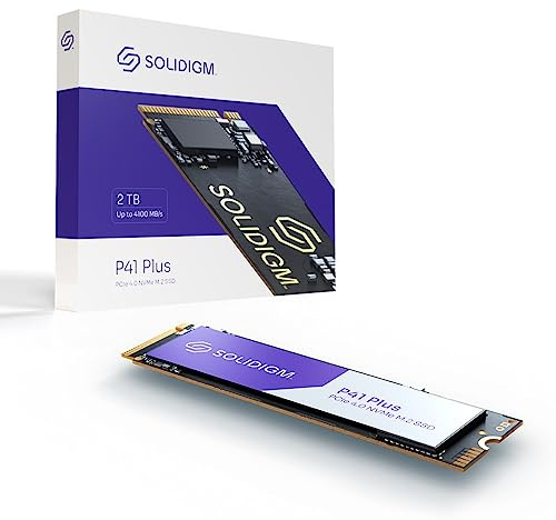 Solidigm™ P41 Plus Series 2TB SSD Internal solid state Drive GEN 4 NVMe 4.0 x4 M.2 SSD 2280 3D NAND Internal Solid State Drive (2TB, M.2 80mm, PCIe 4.0 x4)