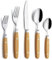 ANNOVA Silberbesteck Set 20 Stück Edelstahl Farbe Griff mit Niete (Ginger Yellow, 20 Pieces)