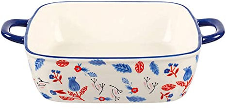 Plat à Four Plat de cuisson en céramique, ensemble de vaisselle carrée for ustensiles de cuisson, moule à lasagne, ensemble de moules à pâtisserie for la cuisine, le dîner de gâteau, la cuisine et l'u