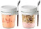 Aoyfuwell Overnight Oats Gläser mit Deckel, 300 ml/10 oz Frühstücksglas,Masonglas mit Deckel und Löffel für Müsli, Brei, Joghurt, Salat, Haferbehälter über Nacht