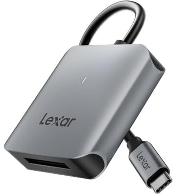 Lexar RW510 CFexpress Typ B Kartenleser, bis zu 10Gbps, USB 3.2 Gen 2 CF Speicherkartenleser für CFe Typ B Karte, CF Kartenleser inklusive USB-Typ-C-Kabel (LRW510U-BNHNG)