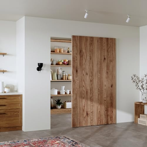 CEAKIAN 48 Concealed Sliding Barn Door Hardware Kit with Soft Close Mechanism for 40in Passage Opening, Hidden Wall Mount for Interior Wooden Door (NO Door)