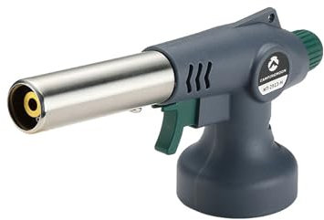 Campingmoon Butane Gas Torch High Power Kitchen Blow Torch for Cooking Flame Adjustable Gas Torch Burner (Butane Gas Not Included)(Gray)