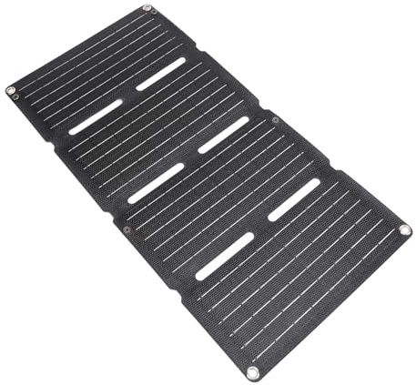 Chargeur de Panneau Solaire Pliable 80 W avec Rapide 12 V 5 V QC Double Sortie USB pour Téléphones Tablettes étanche pour Camping Randonnée Sac à Dos, Panneau Solaire