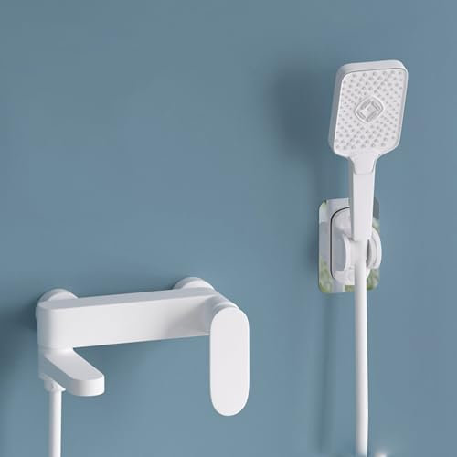 XJTNLB Miscelatore Vasca da Bagno Bianco Rubinetteria Doccia a Muro Miscelatore Monocomando per Vasca da Bagno-B