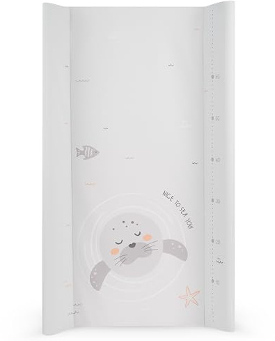 Matelas a langer pour bébé KikkaBoo SEALLY ME, matelas a langer en PVC souple 80x50 cm, imperméable et portable, gris