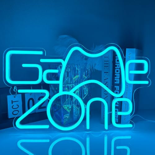 A Dan Game Zone Neon Sign,Gamer Neon Light for Game Room Decor,Gaming Neon Light Signs Gift for Teen Boys Room Decor with USB Powered