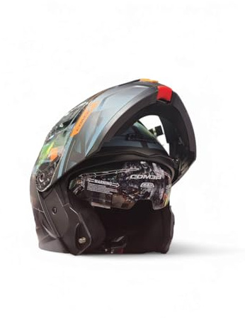 Casco Moto Modular NZI Combi 3 Metric Antracita Naranja Azul HOMOLOGACION 22.06 Talla M