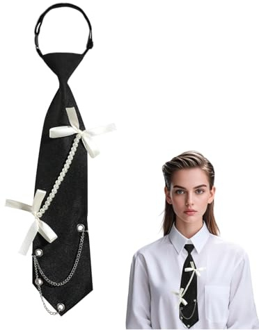 FloralGrace Cravatte per donne e ragazze, multicolore, L, floreale, chiusura a clip, regolabile, resistente e confortevole, perfetta per la scuola, l'ufficio, il ballo e le feste di laurea