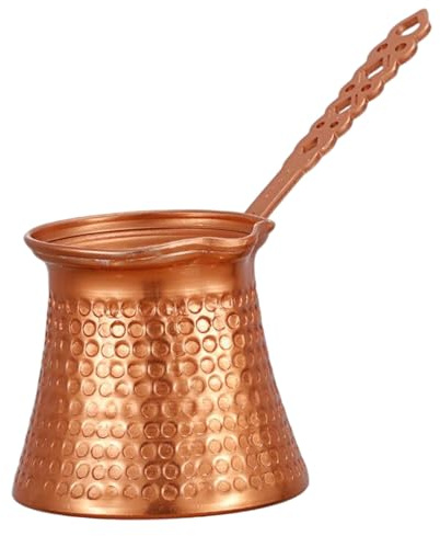 Turkisk tekanna turkisk kaffekanna 330 ml vintage koppar kaffebryggare med handtag för mjölk smör te
