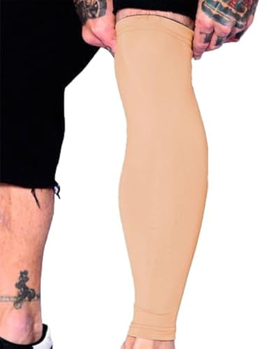 Tat2X Ink Armor Premium Full Leg Tattoo Cover Up Sleeve - No Slip Gripper - U.S. Made - Light - ML (single leg tattoo cover up sleeve)