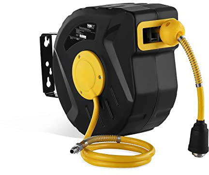 MSW Enrollador De Manguera De Aire Comprimido PRO-A 10 (10 m, Conexión de aire: 1/4, Presión de trabajo: 8 bar, Carcasa de plástico cerrada)
