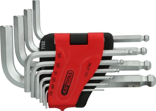 Kugelkopf-Innensechskant-Winkelstiftschlüssel-Satz, 10-tlg., kurz, 1/16-3/8