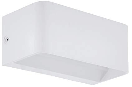 EGLO LED Wandlampe Sania 4, 1 flammige Wandleuchte, Minimalismus, Wandstrahler innen aus Aluminium, Wohnzimmerlampe, Flurlampe in Weiß, L 20 cm