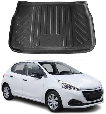 OMAC Kofferraumwanne Laderaumwanne kompatibel mit Peugeot 208 2012-2026 5tür Gummi TPE Schwarz