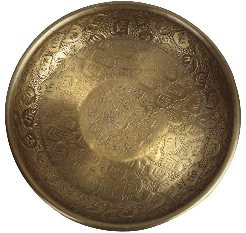 Ciotola decorativa oro dall'India fatta a mano con motivo a foglie in alluminio, vassoio decorativo, ciotola idea regalo