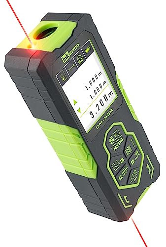 Laser Measurement Tool, Inkerma DM-393 Bilateral Laser Distance Meter, 393ft/ 120m Rechargeable Laser Measure with Color Backlit LCD Display, Angle Sensor, Pythagorean Mode, Area and Volume