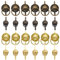GORGECRAFT 40Stk 4 Stile Metallklammern Kleine Ringgriffe Blumengriffringe Miniklammern Aus Papier Für Dekorative Schmuckschatullen Truhen Schubladen Schränke Mini-Tagebücher Aufbewahrung Dekoration