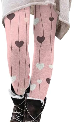 KONG JIMFAN Thermo Hose High Waist Unterhosen Für Damen Bauchweg Strumpfhose Thermo Strumpfhose Gefütterte Strumpfhose Neon Leggings Transparent Strumpfhosen Breite Jogginghose(#4 Pink,M)