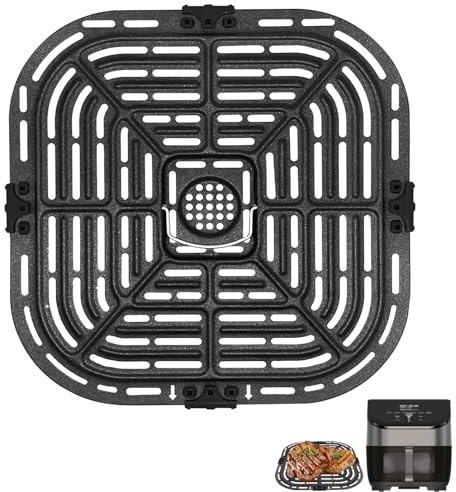 Air Fryer Grill Pan for Instant Vortex Plus 6QT Instant Pot Vortex Plus 6QT Clear Cook Air Fryer, Original Air Fryer Accessories Replacement Tray Plate Crisper Plate Rack Parts,Dishwasher Safe